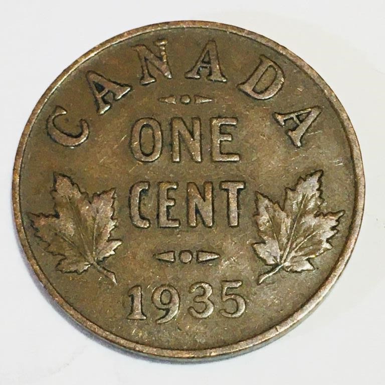 1935 Canada One Cent Coin