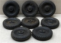 (8) Auburn wheels, rubber ONS