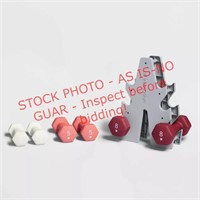 All-in-motion 3/5/8lb.hand weight set with rack