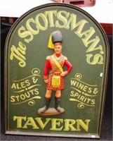 Large painted 'The Scotsman's Tavern' sign