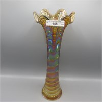 Imp. 12.75" light smoke Ripple vase