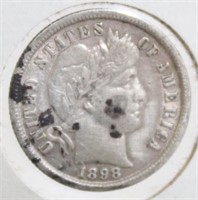 1898 Barber Dime VF