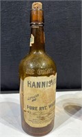 Old Hannisville Whiskey Bottle - Empty