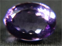 Certified 17.15 Cts Oval Cut Natural Amethyst