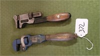 2 EARLY PIPE WRENCHES