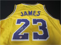 LeBron James signed basketball jersey COA
