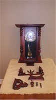 Vintage Pendulum Wall Clock NEEDS ASSEMBLY
