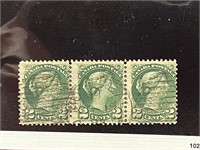 Canada Queen Victoria Used Stamp Strip #36