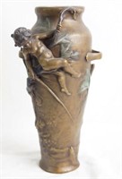 Auguste Moreau (1834 -1917) Nouveau Bronze Vase