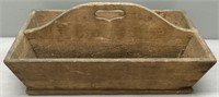 Antique Wood Caddy Cutlery Box