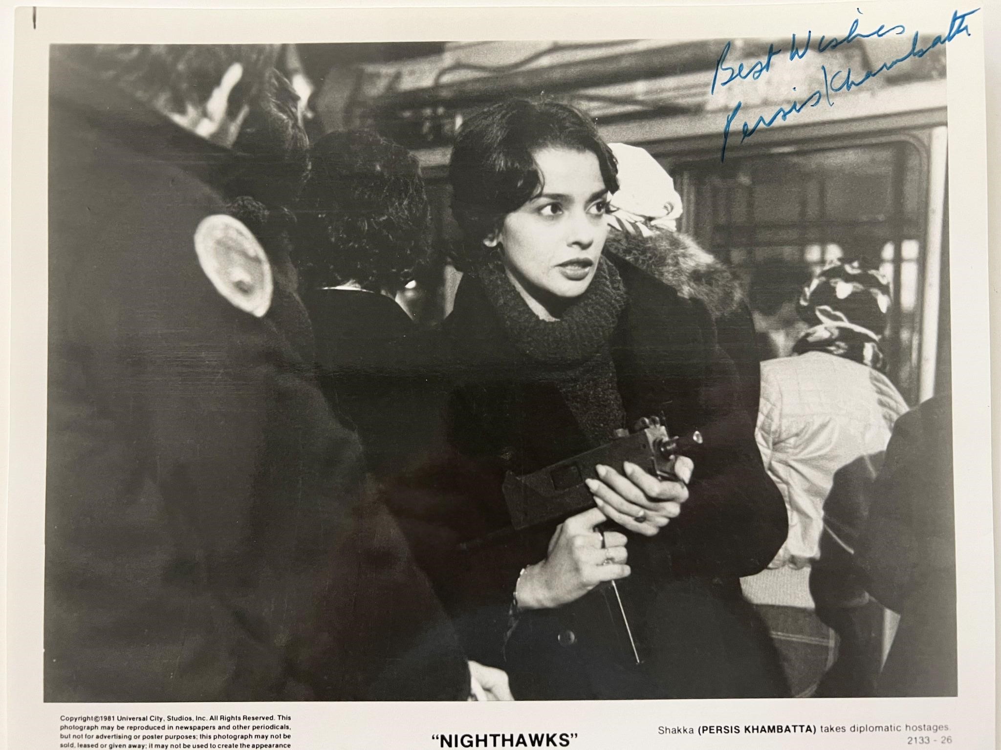 Nighthawks Perris Khambatta signed photo