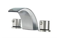 4 in. Centrest Double-Handle Brass Waterfall Bathr