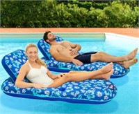 Aqua Luxury Inflatable Pool Recliner, 2-pack