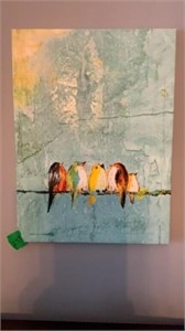 Oil on Canvas with Birds
17 1/2 x 23 1/2