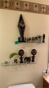 Kenya Decor with shelves and Misc.