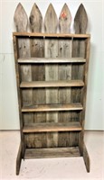 Rustic Wood Plank Counter Top Display