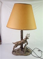Resin Stag Rustic Lamp