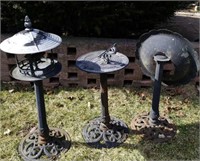 Pedestals - Bird feeder, sun dial, bird bath as is
