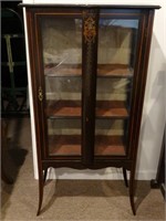 Antique French Painted Curio Cabinet