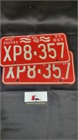 Red Missouri License plates