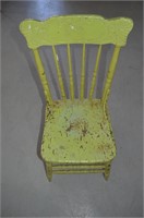 Vtg Painted Pressback Chair