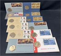 (12) 1974-76 Bicentennial Medal 1st Day Covers