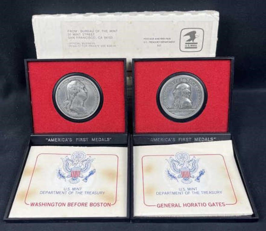 (2) America's First Medals Commems in Orig Box