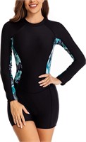 LONG SLEEVE SWIMSUITS FOR WOMEN ONE PIECE SIZE XL
