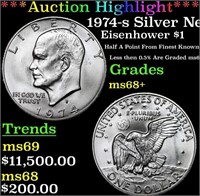 ***Auction Highlight*** 1974-s Silver Eisenhower D