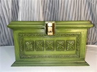 Vintage Green Sewing Box w/accessories inside