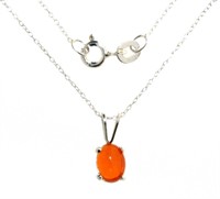 Natural Fire Opal Necklace