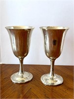2 Wallace Sterling Silver Goblets (9.2 OZ)