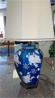 Japanese Porcelain Accent Lamp with Shade