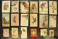 Postcards, Holiday Cards & Ephemera mix 1880s-1930