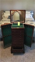 Tall Queen Anne Standing Armoire jewelry cabinet