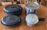 Enamel Roasters, Soup Pot, Pressure Cooker