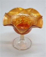 Fenton Marigold Carnival Glass Candy Dish 5"