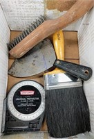 Brushes, Protracter, & Putty Knife
