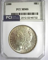 1890 Morgan PCI MS-65 LISTS FOR $1050