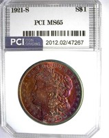 1921-S Morgan PCI MS-65 Amazing Color