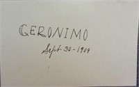 Geronimo Signed Signature, September 30, 1904