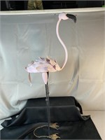 Metal Flamingo Garden Statue