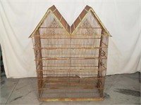 Large Antique Wire Bird Cage.Green