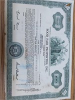 Food fair properties stock certificate