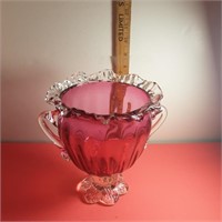 cranberry glass Rossi dish