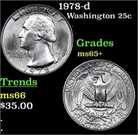 1978-d Washington Quarter 25c Grades GEM+ Unc