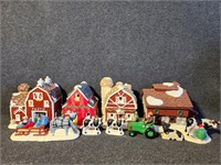 Christmas Village Barns and Animals