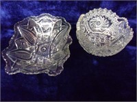 Two American Pressed Glass Centerpiece Bowls