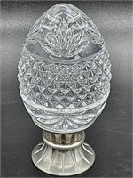 Clear Crystal Egg, Marked France, PLUS