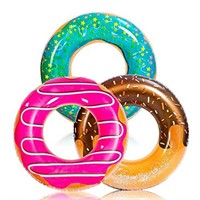 JOYIN Donut Pool Float with Glitters 32.5” (2 Pack